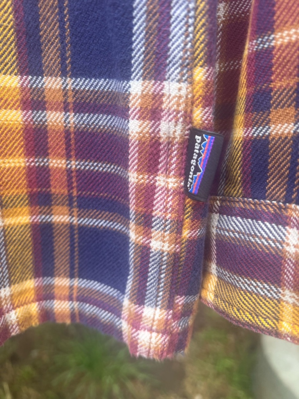 Patagonia Organic Flannel Shirt - Purple, Yellow, Red - Picture 4 of 9